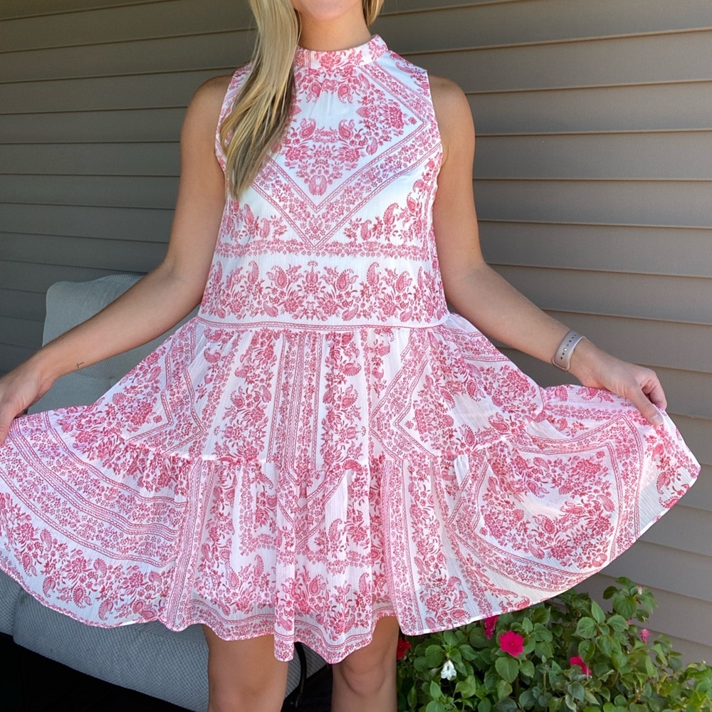 Clavin Klein paisley flowy dress